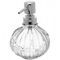 Porta Sabonete 330ml Liquido Redondo Com Pump Vidro